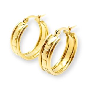 STAINLESS STEEL 1.0" HOOP EARRINGS