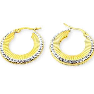Stainless Steel Hoop Earring CR ST- wt