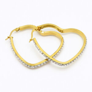 Stainless Steel heart hoop earring