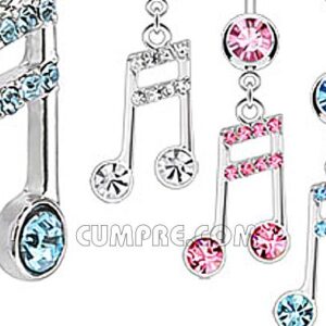 Stainless Steel piercing Music notes