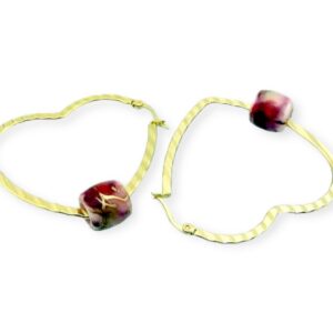 Stainless Steel Hoop Earring heart