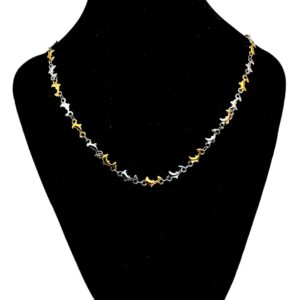Stainless Steel Chain Dolphins two-tone