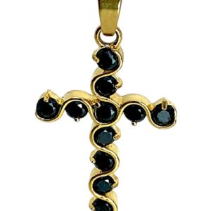 Stainless Steel Cross Charm IP Gold