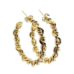 Hoop Earrings Gold Plated CR 4cm