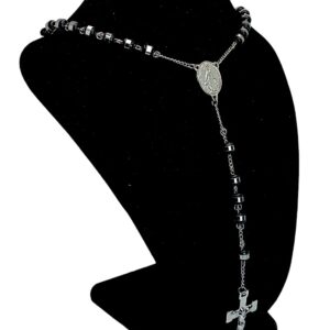 Rosary Necklace Catholic and Christian Symbol Pendant Stainless Steel chain Durable.