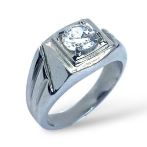 STAINLESS STEEL RING CZ 4UN