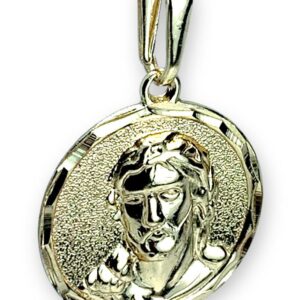LAMINATED GOLD RELIGIOUS CHARM JESUS STYLE